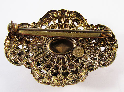 West Germany Vintage 1950s Gorgeous Mid Century Floral Pin