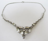 Bogoff Vintage Mid Century Elegant Geometric Rhinestone Necklace - Thumbnail