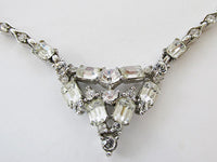Bogoff Vintage Mid Century Elegant Geometric Rhinestone Necklace - Thumbnail