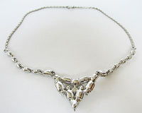 Bogoff Vintage Mid Century Elegant Geometric Rhinestone Necklace - Thumbnail