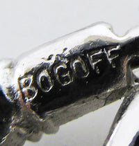 Bogoff Vintage Mid Century Elegant Geometric Rhinestone Necklace - Thumbnail