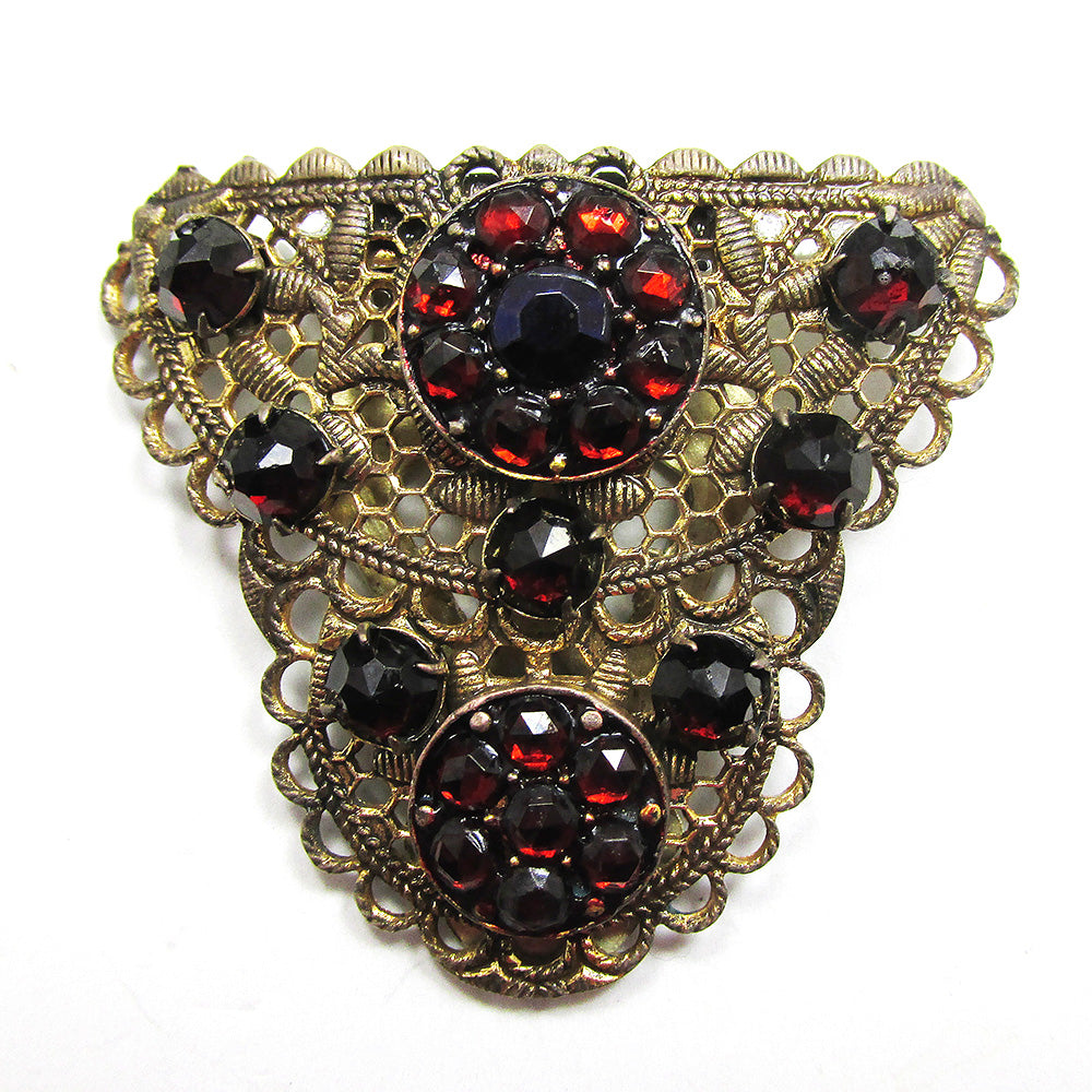 Jewelry, Vintage 1930s Rare Coro "R" Mark Art Deco Dress Clip - Front