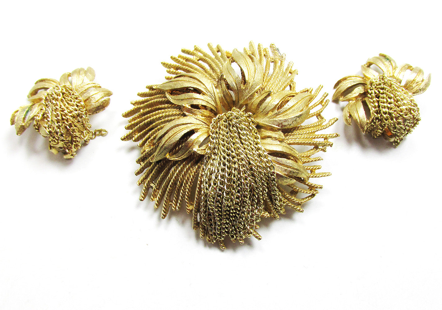 Har Designer Vintage 1950s Bold Avant-Garde Pin and Earrings