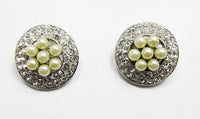 Sarah Coventry Vintage 1970s Dazzling Retro Button Earrings - Thumbnail