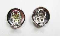 Sarah Coventry Vintage 1970s Dazzling Retro Button Earrings - Thumbnail