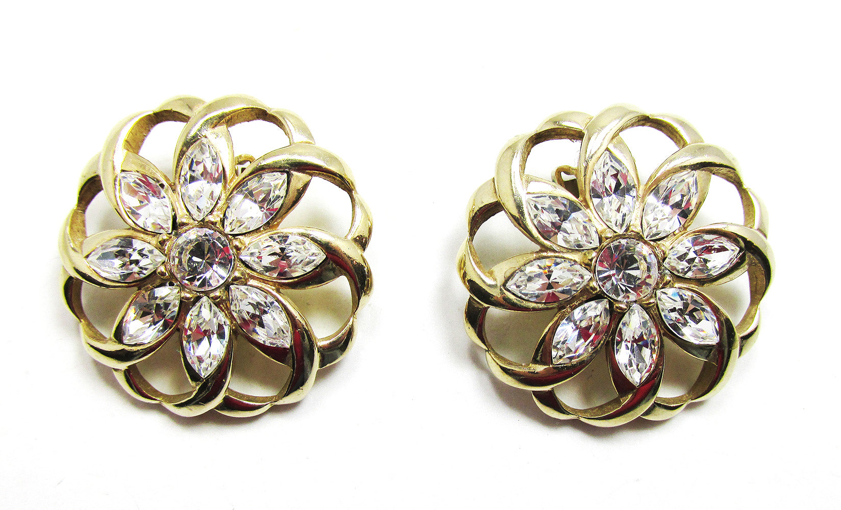 Jewelry Hattie Carnegie Vintage 1950s Designer Earrings - Front