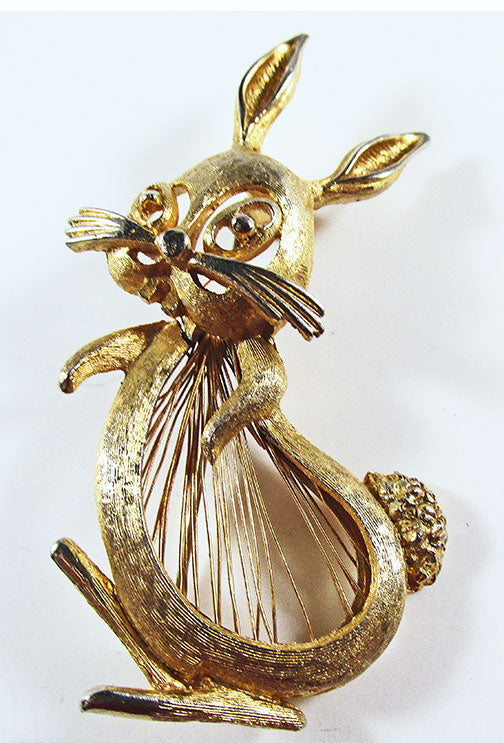 Monet Vintage Mid Century 1950s Adorable Figural Rabbit Pin