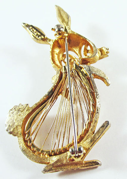 Monet Vintage Mid Century 1950s Adorable Figural Rabbit Pin