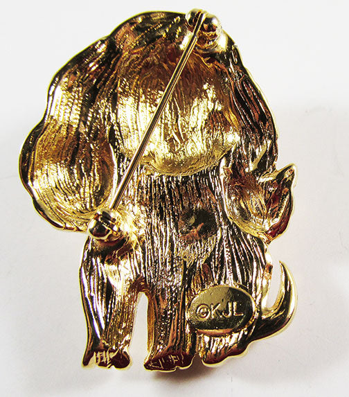 Adorable Vintage Kenneth J. Lane Retro Spaniel Pin