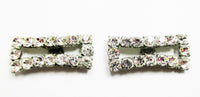 Vintage Sparkling 1950s Mid-Century Pair of Diamante Shoe Clips