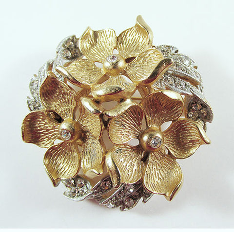 Lisner Vintage Mid Century Dazzling Floral Pin