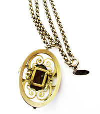 Whiting & Davis 1960s Vintage Jewelry Distinctive Gemstone Pendant