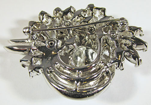Pennino Vintage Mid Century Magnificent Floral Rhinestone Pin