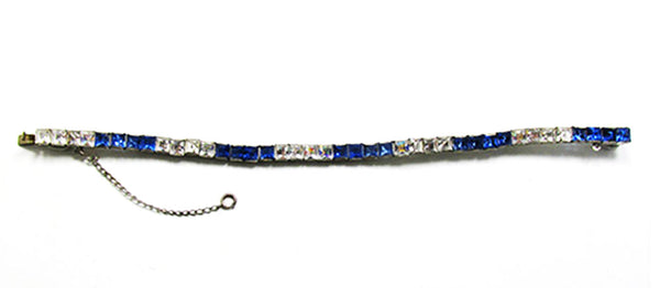 Rare Walter Lampl Vintage Jewelry 1940s Art Deco Diamante Bracelet - Front