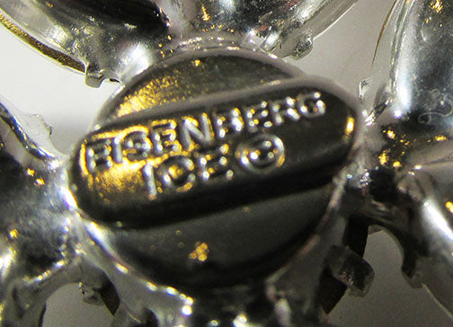 Eisenberg Ice Vintage Gorgeous 1950s Geometric Clear Rhinestone Pin
