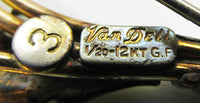 Van Dell Vintage1940s Delicate Gold Filled Floral Bouquet Pin - Thumbnail