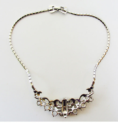 Vintage Mid Century 1950s Exquisite Gold and Silver Bib Necklace