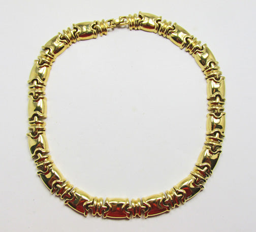 Monet Vintage Gorgeous Retro Minimalist Abstract Link Necklace