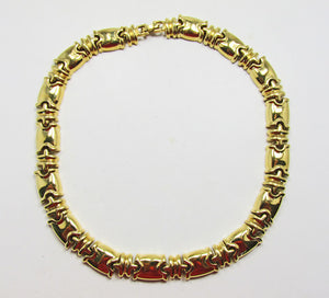 Monet Vintage Gorgeous Retro Minimalist Abstract Link Necklace
