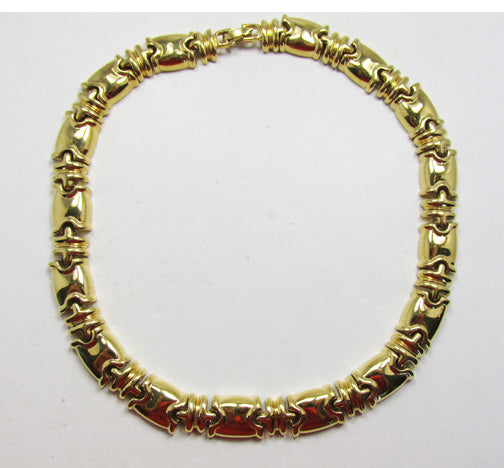 Monet Vintage Gorgeous Retro Minimalist Abstract Link Necklace