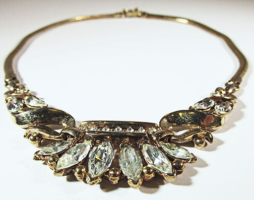 Trifari Vintage 1960s Book Piece Outstanding Rhinestone Necklace