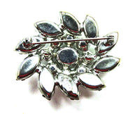 Vintage 1950s Weiss Designer Jewelry - Mid-Century Rhinestone Pin - Back - Thumbnail