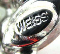 Vintage 1950s Weiss Designer Jewelry - Mid-Century Rhinestone Pin - Signature - Thumbnail