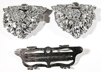 Rare Wilhelm Goetz Vintage 1930s Clear Rhinestone Floral Duette - Clips and Frame - Thumbnail