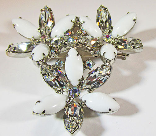 Kramer of NY Vintage 1950s Striking Rhinestone Floral Bouquet Pin