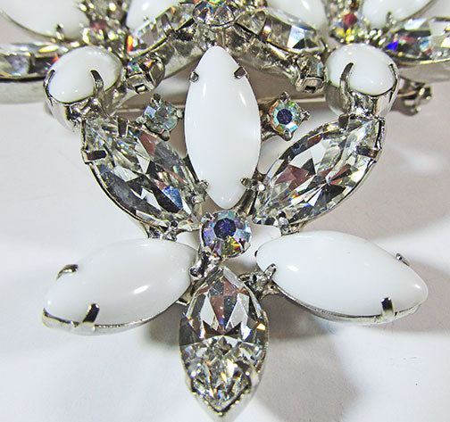 Kramer of NY Vintage 1950s Striking Rhinestone Floral Bouquet Pin