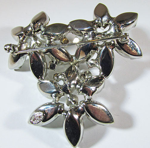 Kramer of NY Vintage 1950s Striking Rhinestone Floral Bouquet Pin