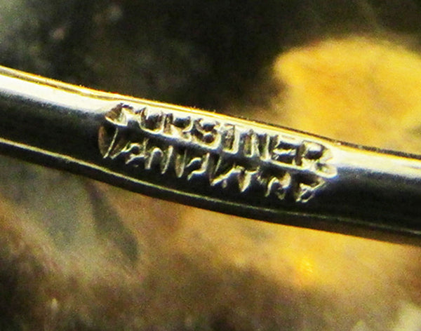 Forstner Vintage 1950s Eye-Catching Pearl and Gold-Filled Leaf Pin - Signature
