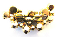 1950s Vintage Dazzling Mid-Century Red AB Diamante Pin - Back - Thumbnail