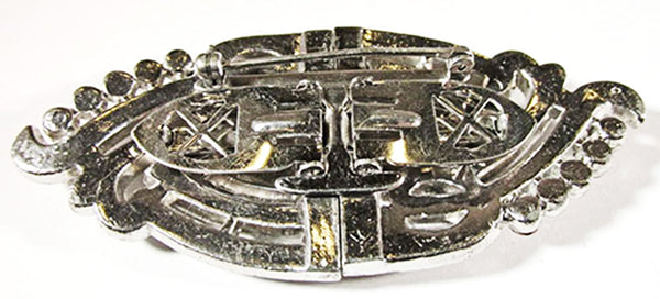 Vintage 1930s Costume Jewelry Magnificent Art Deco Diamante Duette - Back