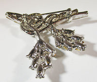 Vintage Retro 1940s Amazing Book Piece Floral Bouquet Pin - Thumbnail