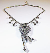 Vintage Mid Century 1950s Extraordinary Rhinestone Drop Necklace - Thumbnail