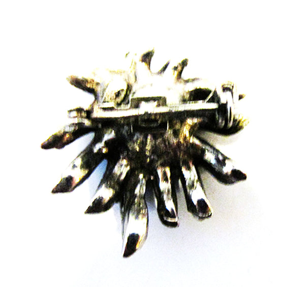 Vintage 1950s Jewelry Dainty Mid-Century Aurora Borealis Diamante Pin - Back