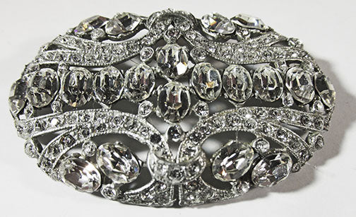 Vintage Retro 1930s Dazzling Rhinestone Art Deco Pin