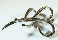 Boucher Vintage Exquisite 1950s Mid Century Sapphire Ribbon Pin - Thumbnail