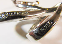 Boucher Vintage Exquisite 1950s Mid Century Sapphire Ribbon Pin - Thumbnail