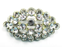 Vintage 1930s Distinctive Sparkling Rhinestone Dome Pin - Front - Thumbnail