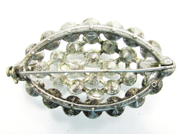 Vintage 1930s Distinctive Sparkling Rhinestone Dome Pin - Back
