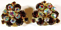 Beaujewels 1950s Vintage Jewelry Mid-Century Diamante Pin and Earrings