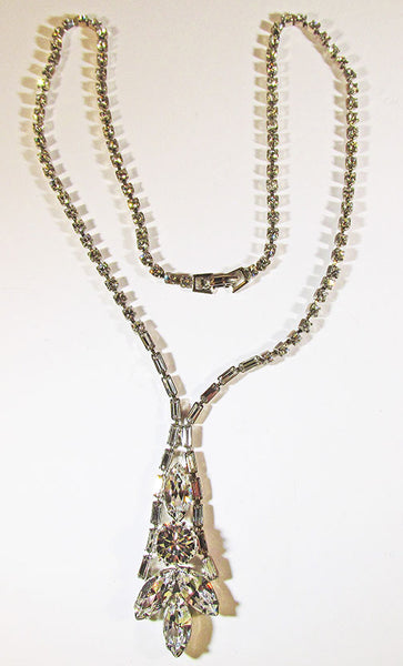 Karu Arke Vintage Gorgeous 1950s Rhinestone Drop Necklace