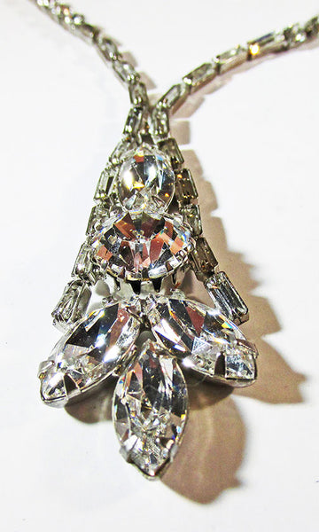 Karu Arke Vintage Gorgeous 1950s Rhinestone Drop Necklace