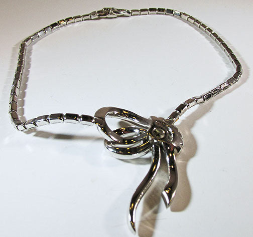 Mazer Bros. Vintage 1950s Mid-Century Exquisite Drop Ribbon Necklace