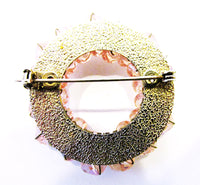 1950s Vintage Jewelry Impeccable Mid-Century Pink Crystal Bead Pin - Back - Thumbnail