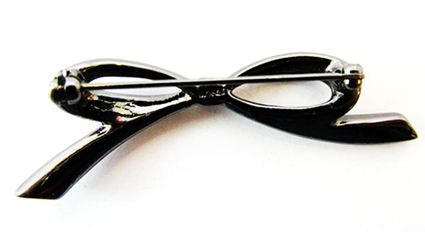 Monet Vintage 1970s Jewelry Contemporary Style Multi-Color Bow Pin - Back