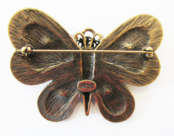 Bold Chico's Vintage Retro Contemporary Style Figural Butterfly Pin