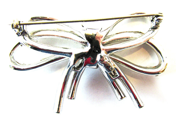 Vintage Jewelry 1950s Coro Mid-Century Rhinestone Bow Pin